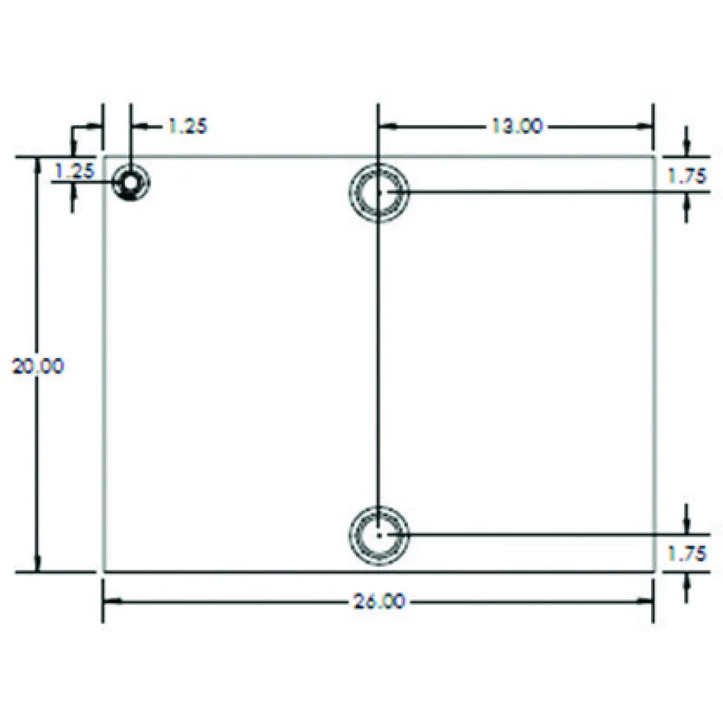 96 Gallon Water Tank, 46"L x 26" W x 20"H