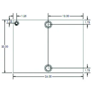 96 Gallon Water Tank, 46"L x 26" W x 20"H