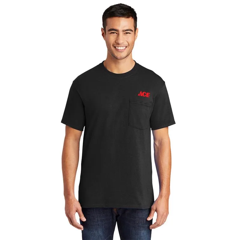 Artcraft S Sizes Unisex Short Sleeve Black Pocket T-Shirt