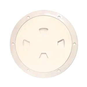 Beckson 8" Smooth Center Screw-Out Deck Plate - Beige [DP80-N]