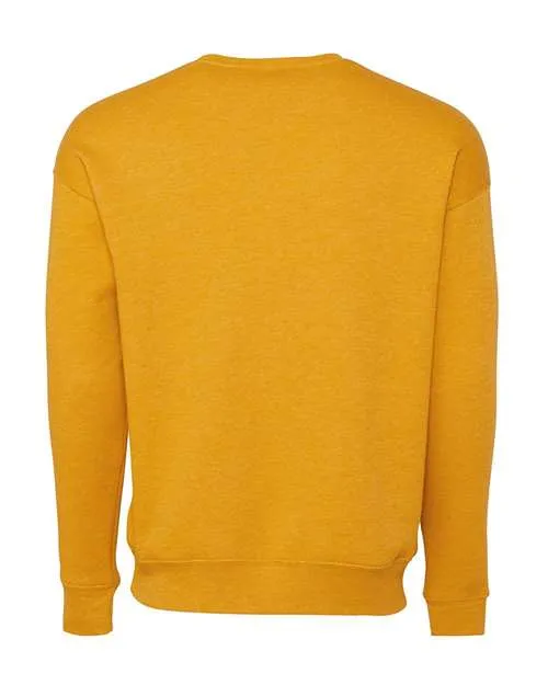 BELLA   CANVAS Sponge Fleece Drop Shoulder Crewneck Sweatshirt 3945 Heather Mustard