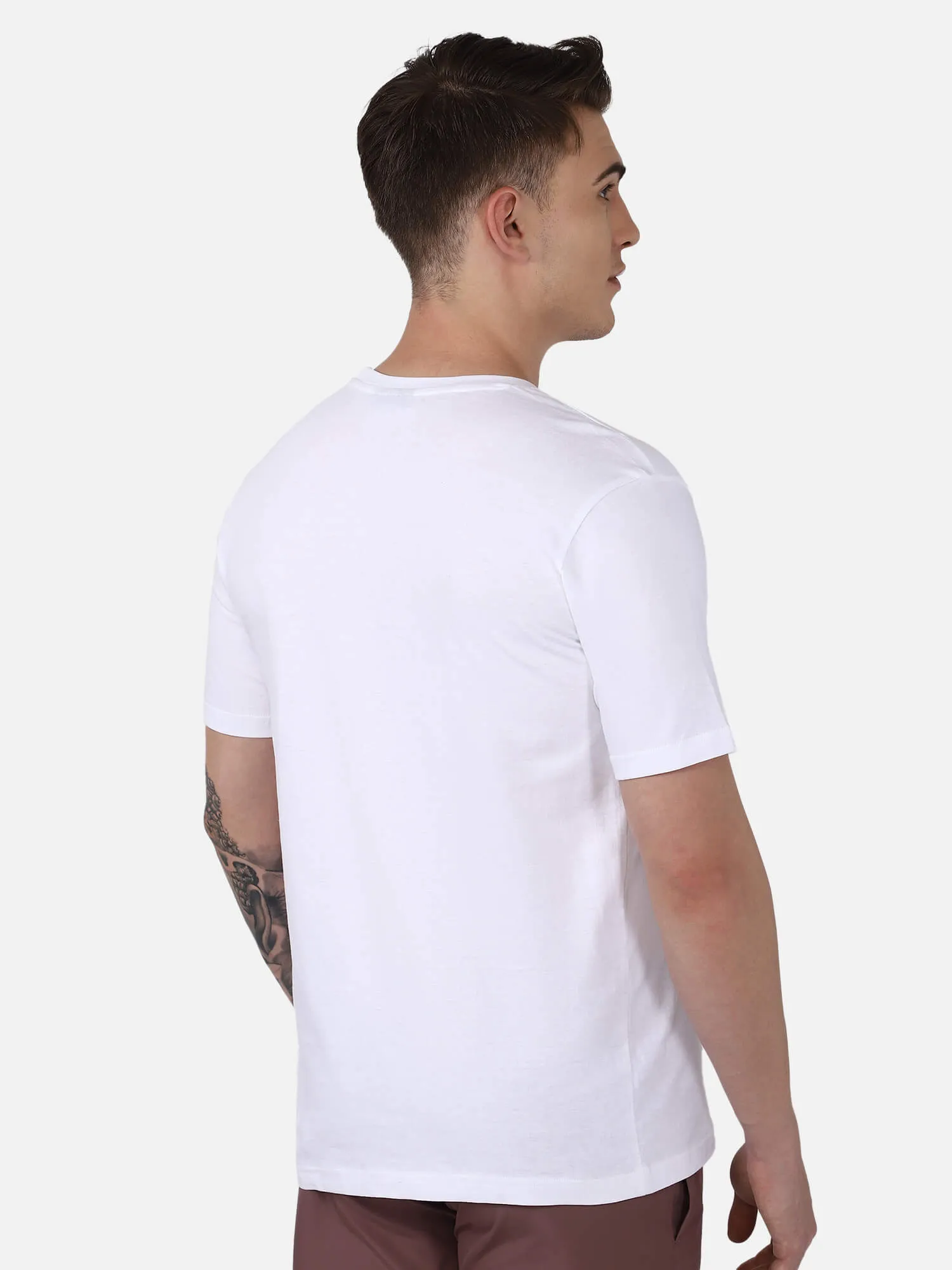 Champ Round Neck Cotton Rich Half Sleeve Solid Regular fit Cottonpoly T-shirt for Men Comfortable soft Breathable Fabric Stretchable for Everyday Use Ideal for Casualwear