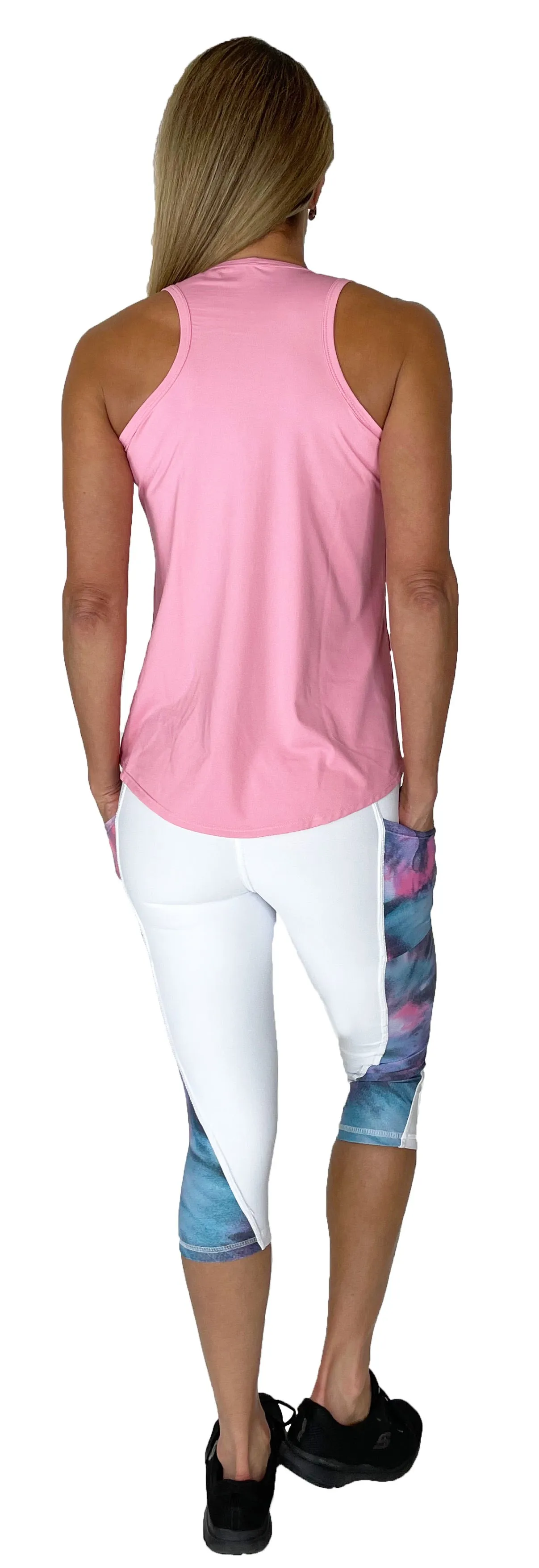Cotton Candy White Capris