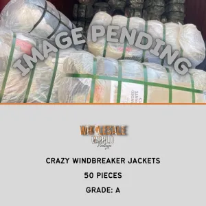 CRAZY WINDBREAKER JACKETS BALE - 50PC