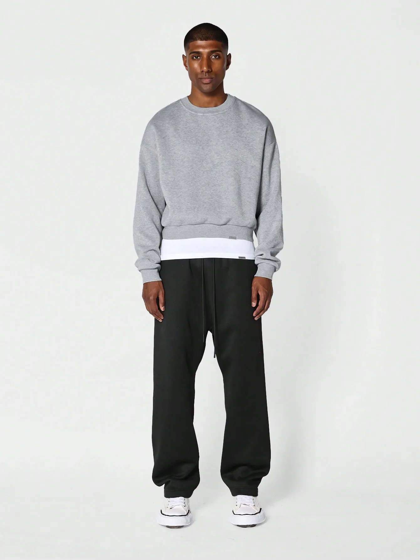 Crop Fit Sweatshirt Marl