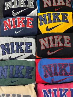 Custom handpick rework style nike hoodies patchwork