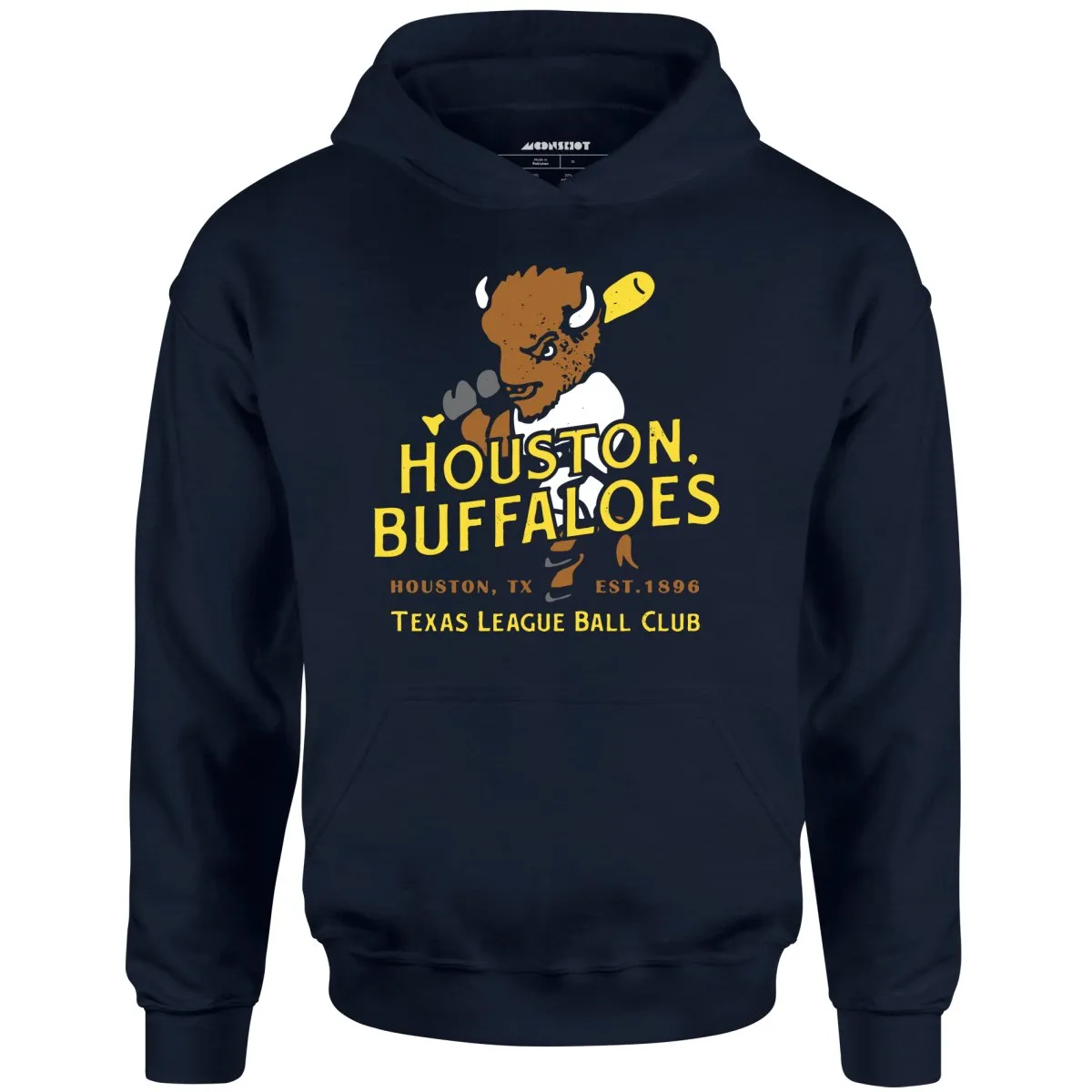 Houston Buffaloes - Texas - Vintage Defunct Baseball Teams - Unisex Hoodie