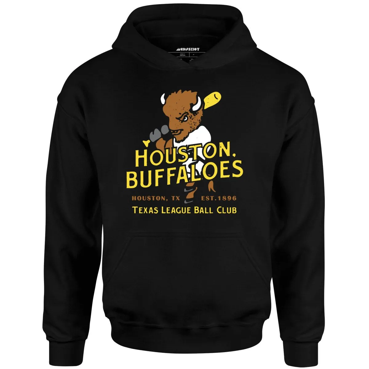 Houston Buffaloes - Texas - Vintage Defunct Baseball Teams - Unisex Hoodie