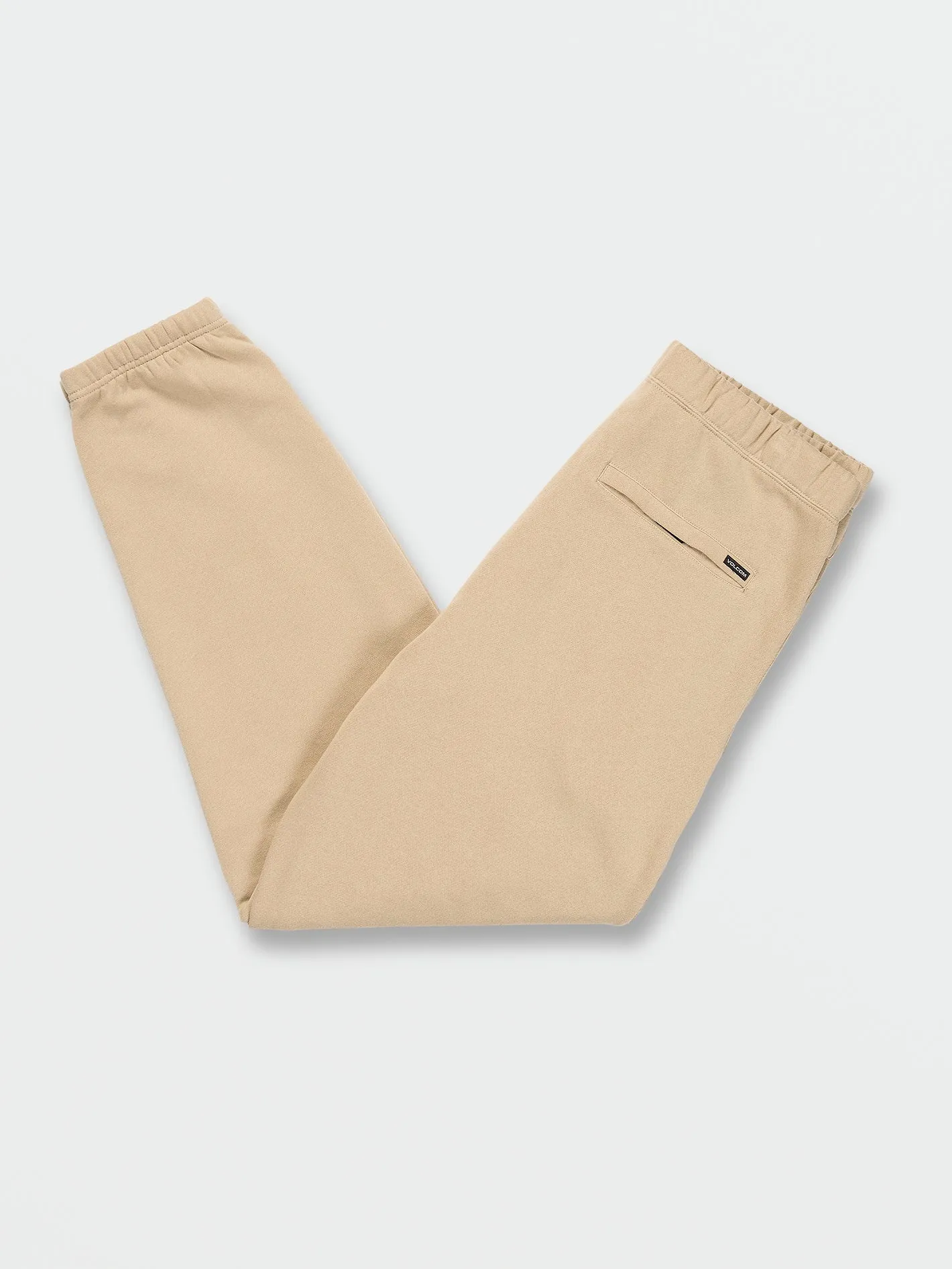 Iconic Stone Fleece Elastic Waist Pants - Almond