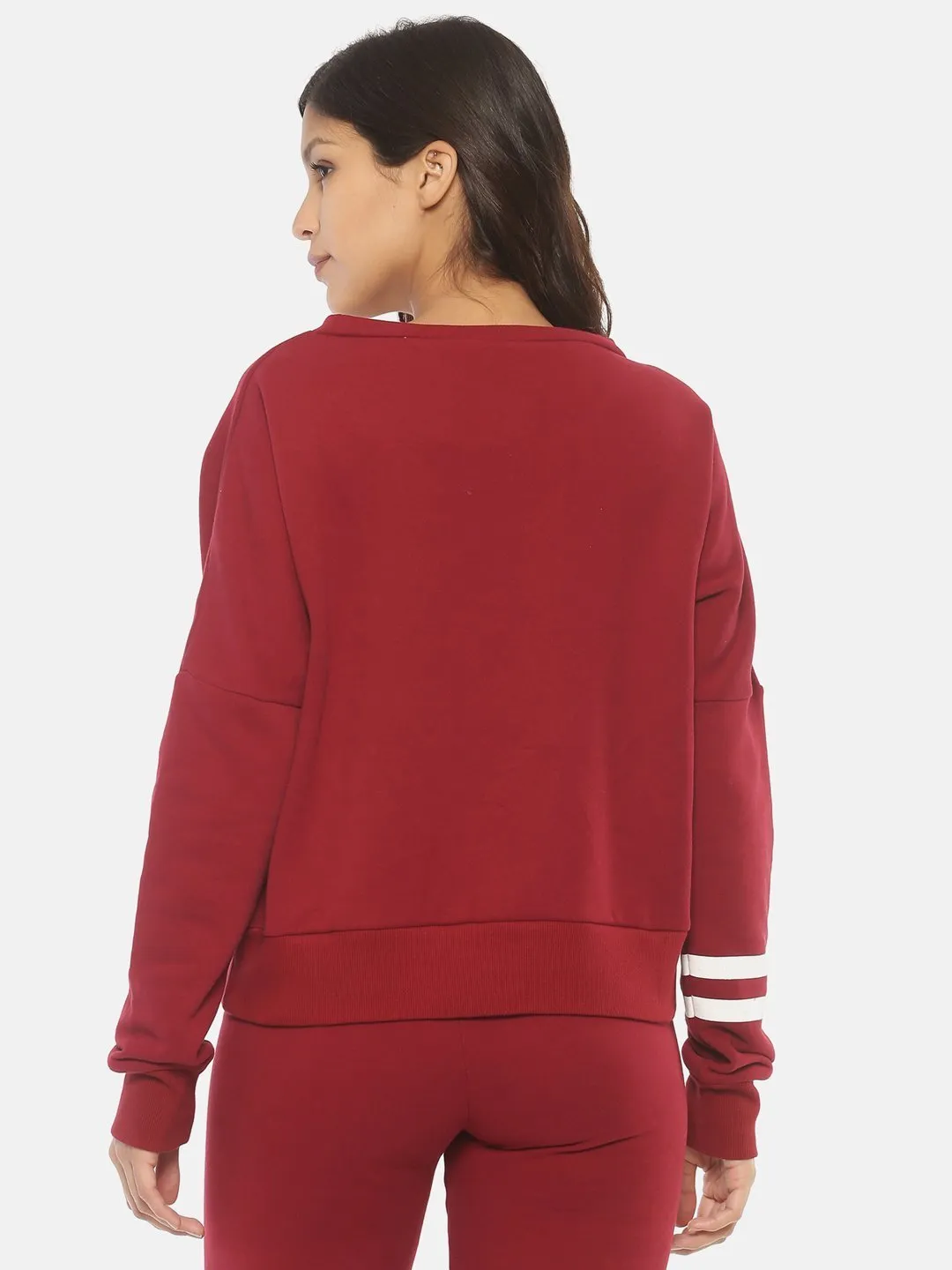 IS.U Maroon Oversized Sweatshirt