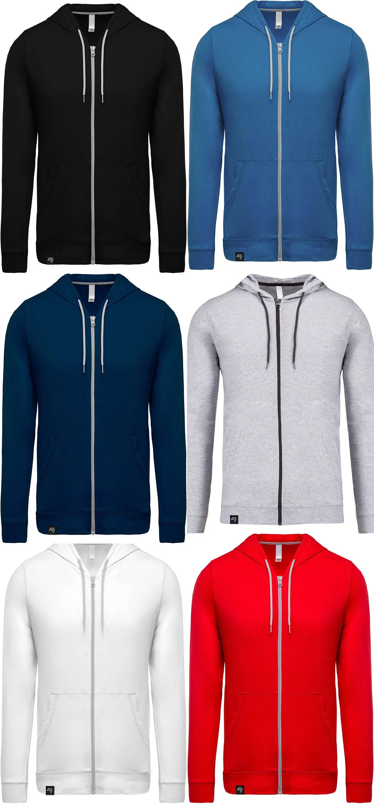 KRB K438 ― Lightweight Contrast Sweat Jacket - Schwarz