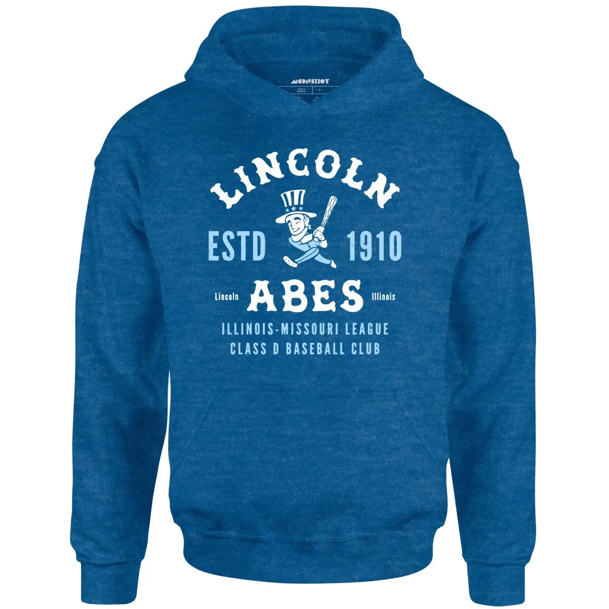 Lincoln Abes - Illinois - Vintage Defunct Baseball Teams - Unisex Hoodie
