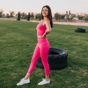 Lux Denali Laser Cut Capris - Punch - FINAL SALE