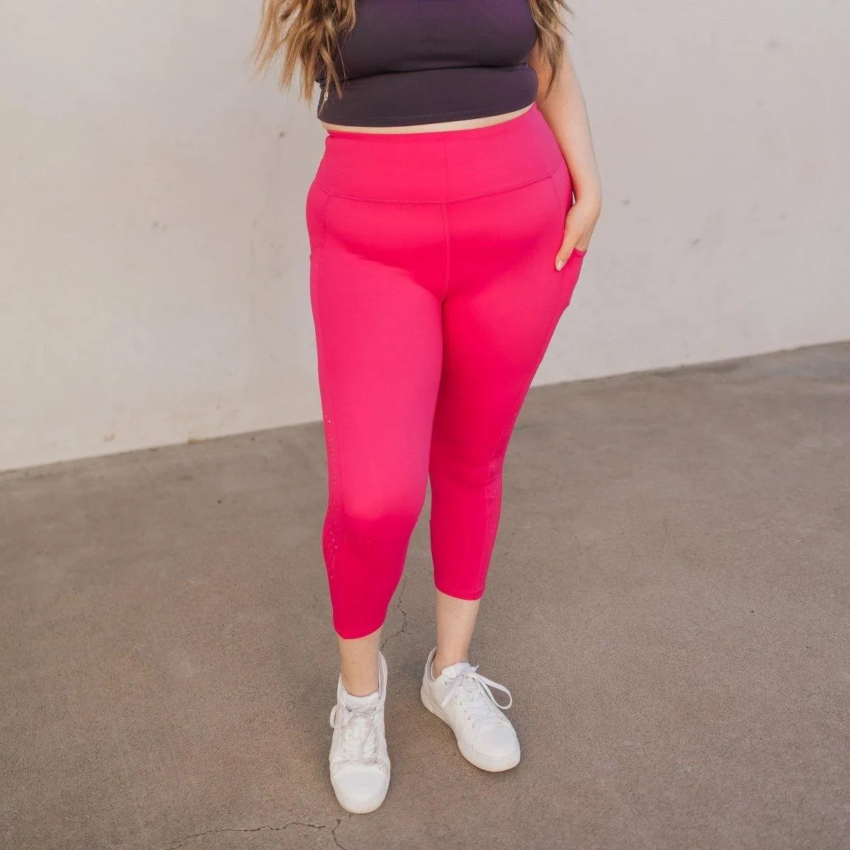 Lux Denali Laser Cut Capris - Punch - FINAL SALE