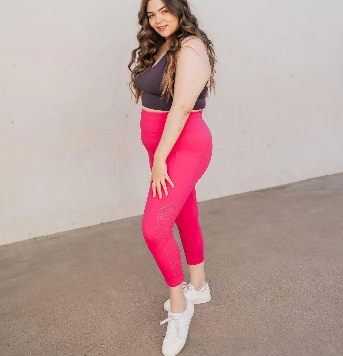 Lux Denali Laser Cut Capris - Punch - FINAL SALE