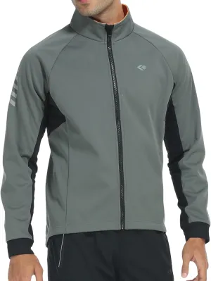Men's Cycling Jackets Windbreaker Thermal Bicycle Bike Running Coat with Rear Pocket