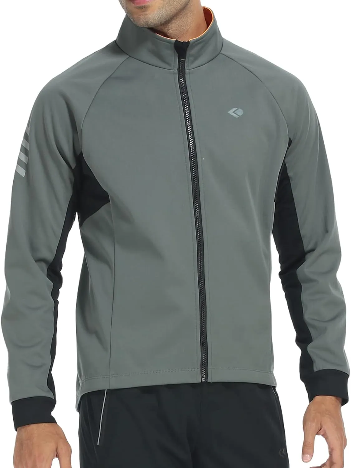 Men's Cycling Jackets Windbreaker Thermal Bicycle Bike Running Coat with Rear Pocket