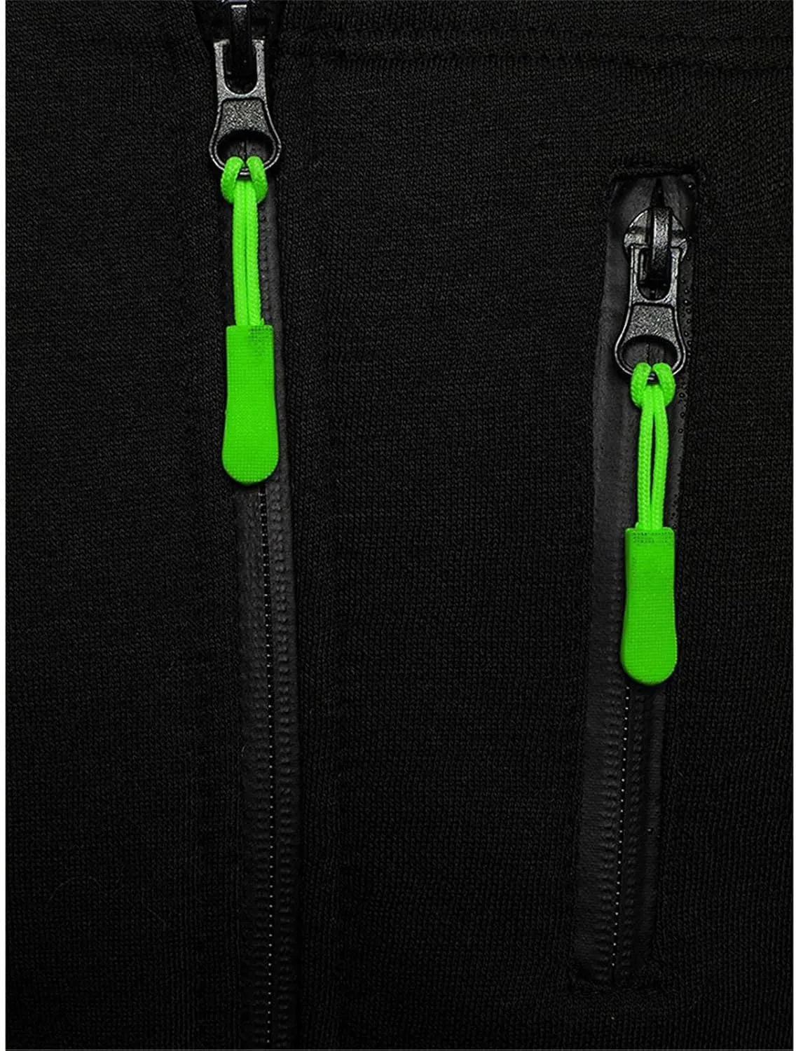 Men's Full Zipper Sports Training Hoodies Casual Long-Sleeved Hooded Sweater with Pockets Jogging Track and Filed Gym
