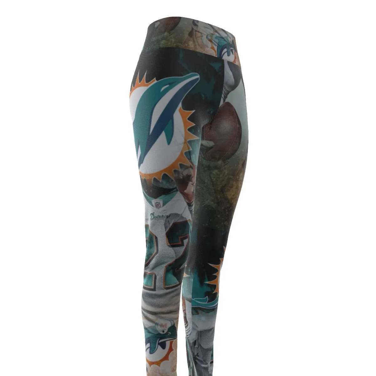 Miami Dolphins Women's High Waist Leggings