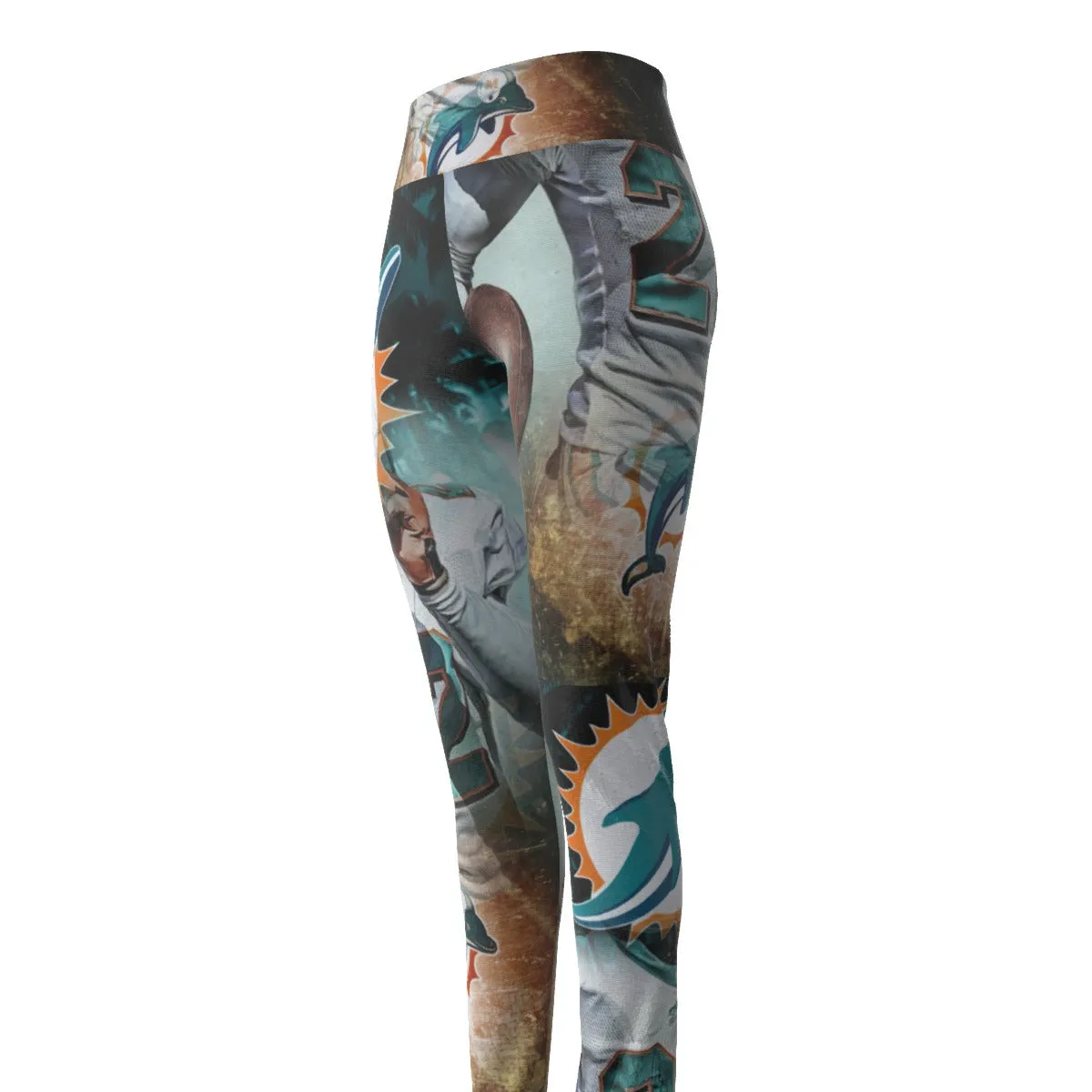 Miami Dolphins Women's High Waist Leggings
