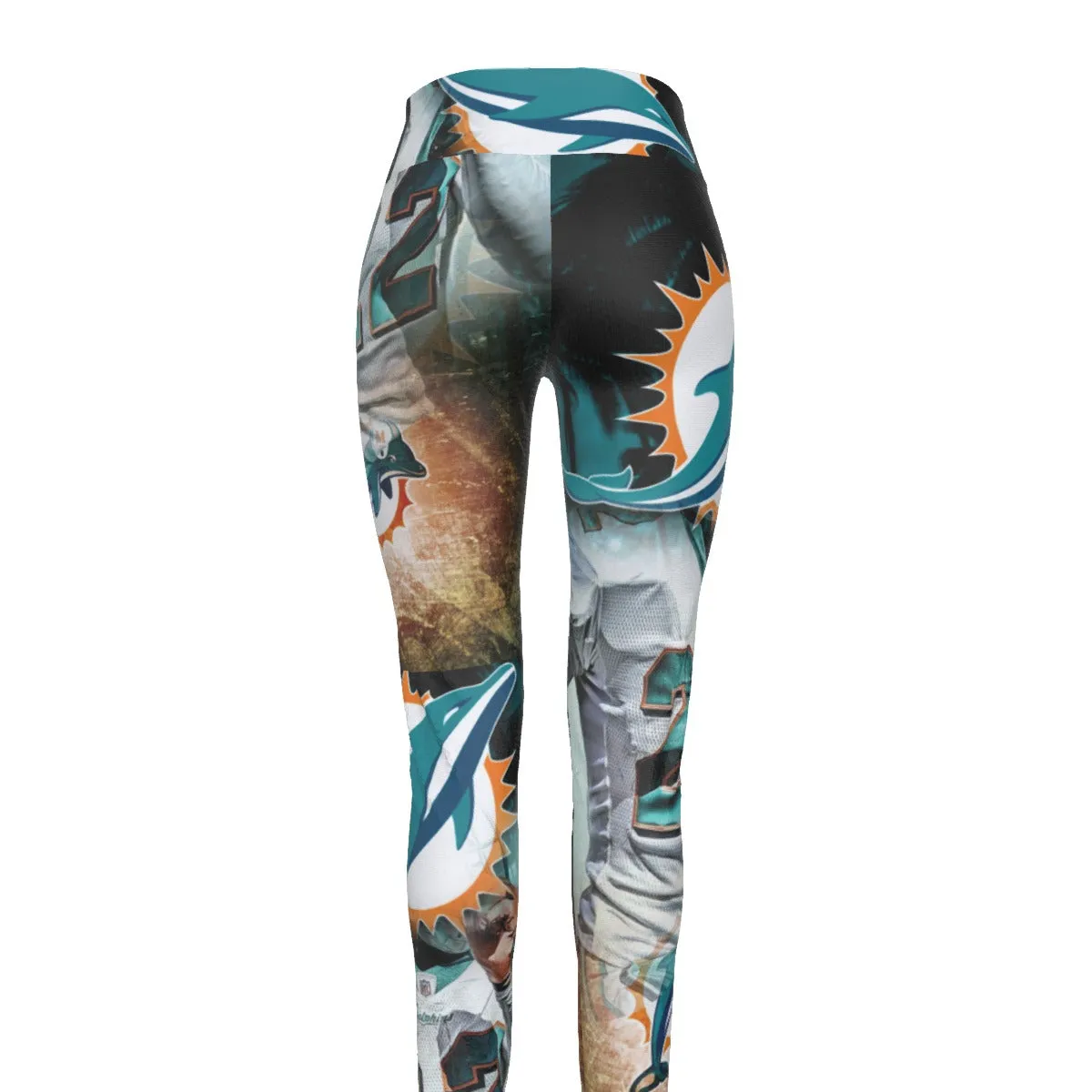 Miami Dolphins Women's High Waist Leggings