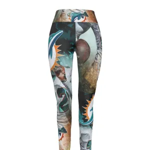 Miami Dolphins Women's High Waist Leggings