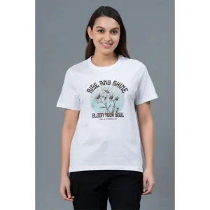 Mode by RedTape Casual Graphic Print Cotton T-Shirt | Casual Round Neck T-Shirt for Women