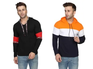 Multicoloured Cotton Hooded Tees