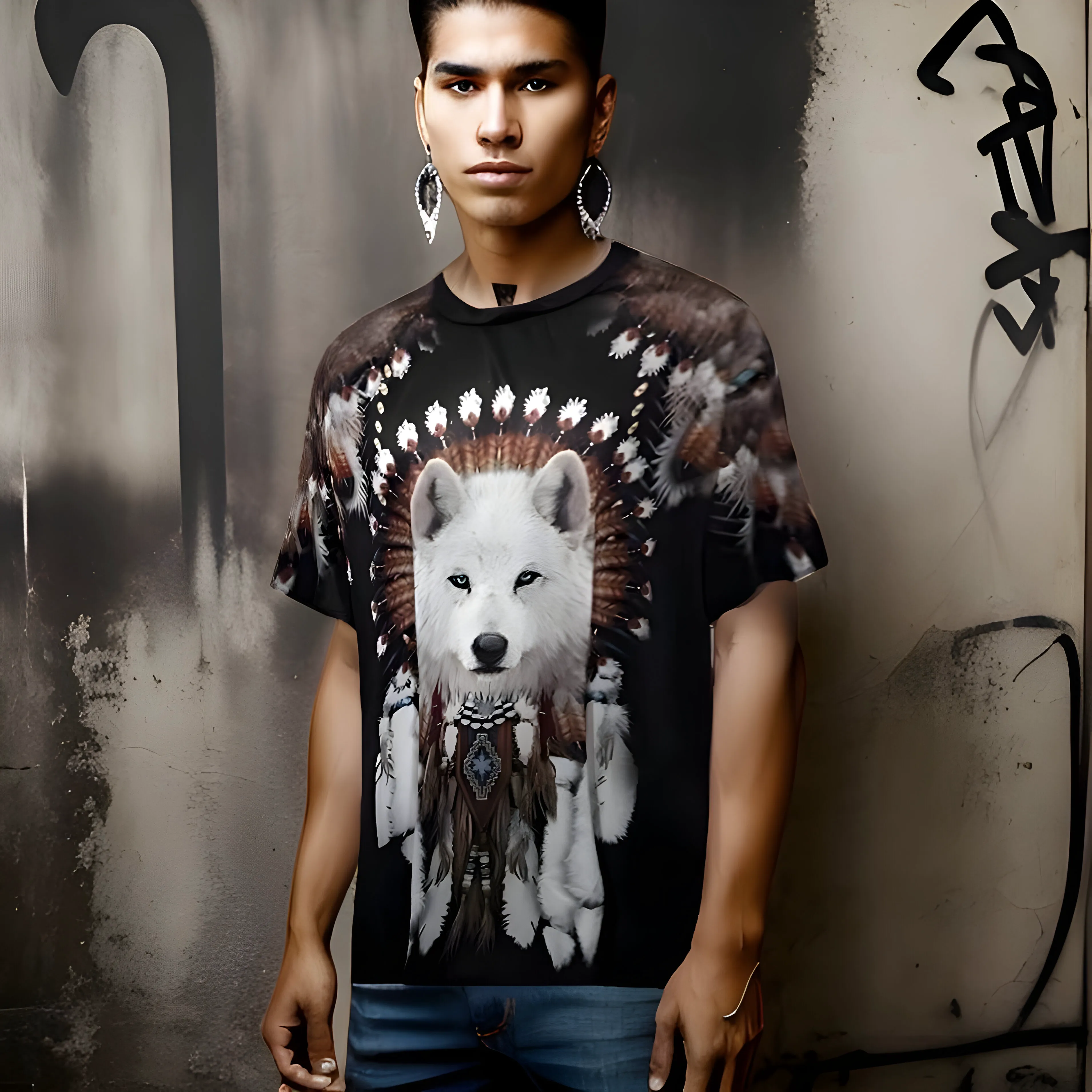 ^NATIVE AMERICAN^ ~FULL PRINT~ LIGHTWEIGHT SUMMER TEES