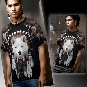 ^NATIVE AMERICAN^ ~FULL PRINT~ LIGHTWEIGHT SUMMER TEES