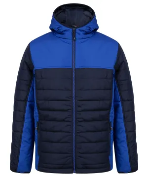 Navy/Royal - Hooded contrast padded jacket