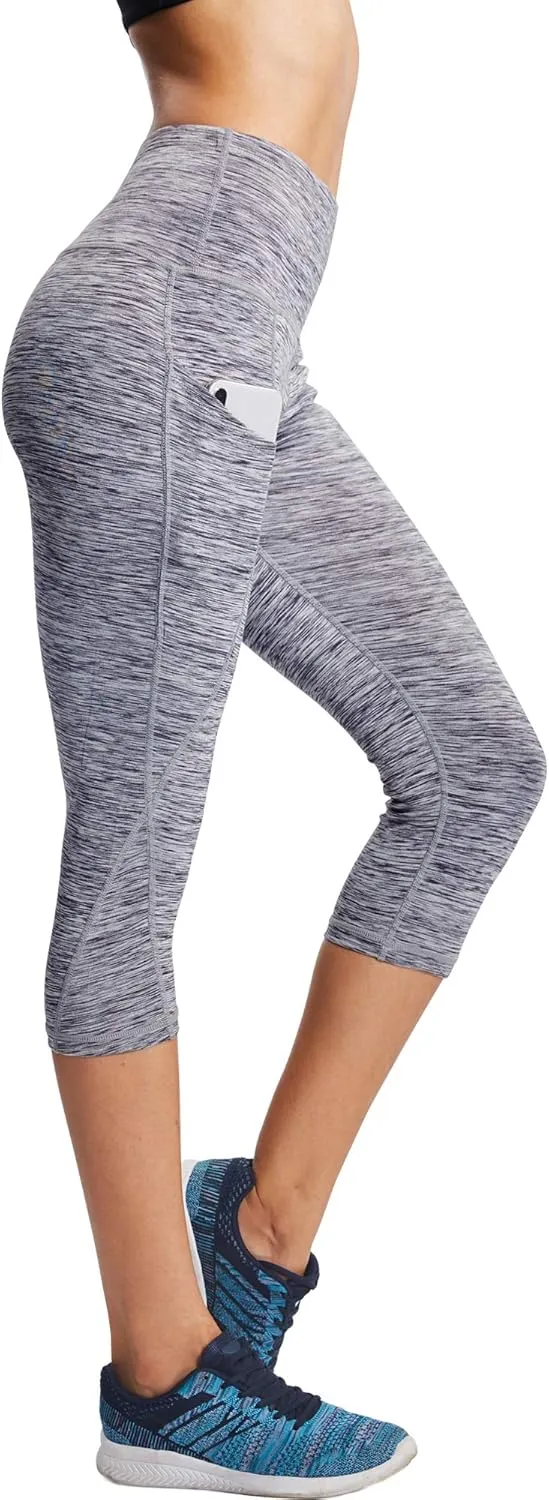 NELEUS Women's Yoga Running Capris Tummy Control High Waist Workout Pants