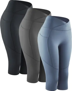 NELEUS Women's Yoga Running Capris Tummy Control High Waist Workout Pants