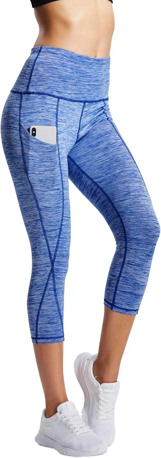 NELEUS Women's Yoga Running Capris Tummy Control High Waist Workout Pants