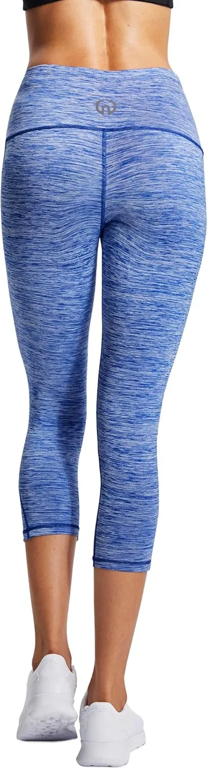 NELEUS Women's Yoga Running Capris Tummy Control High Waist Workout Pants