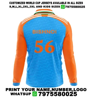 Nextprint Ravi Bishnoi Printed India Cricket 2024 World Cup Jersey Full Sleeve