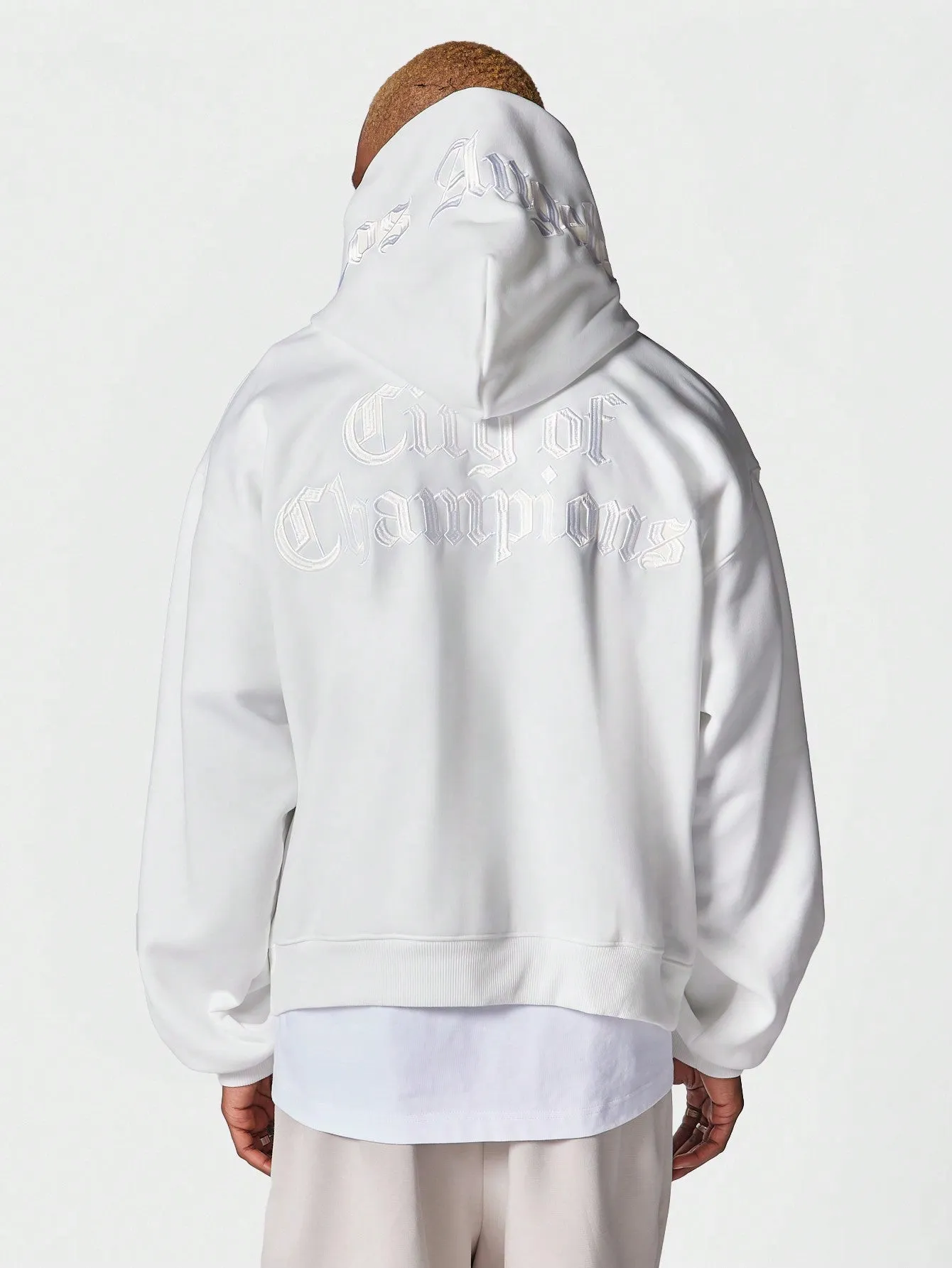 Overhead Hoodie With Back Embroidery