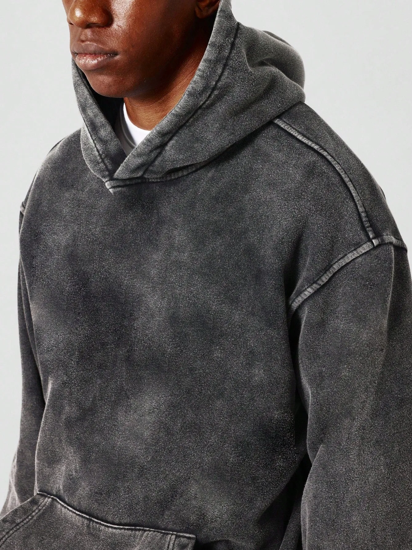 Overhead Washed Hoodie With Back Print