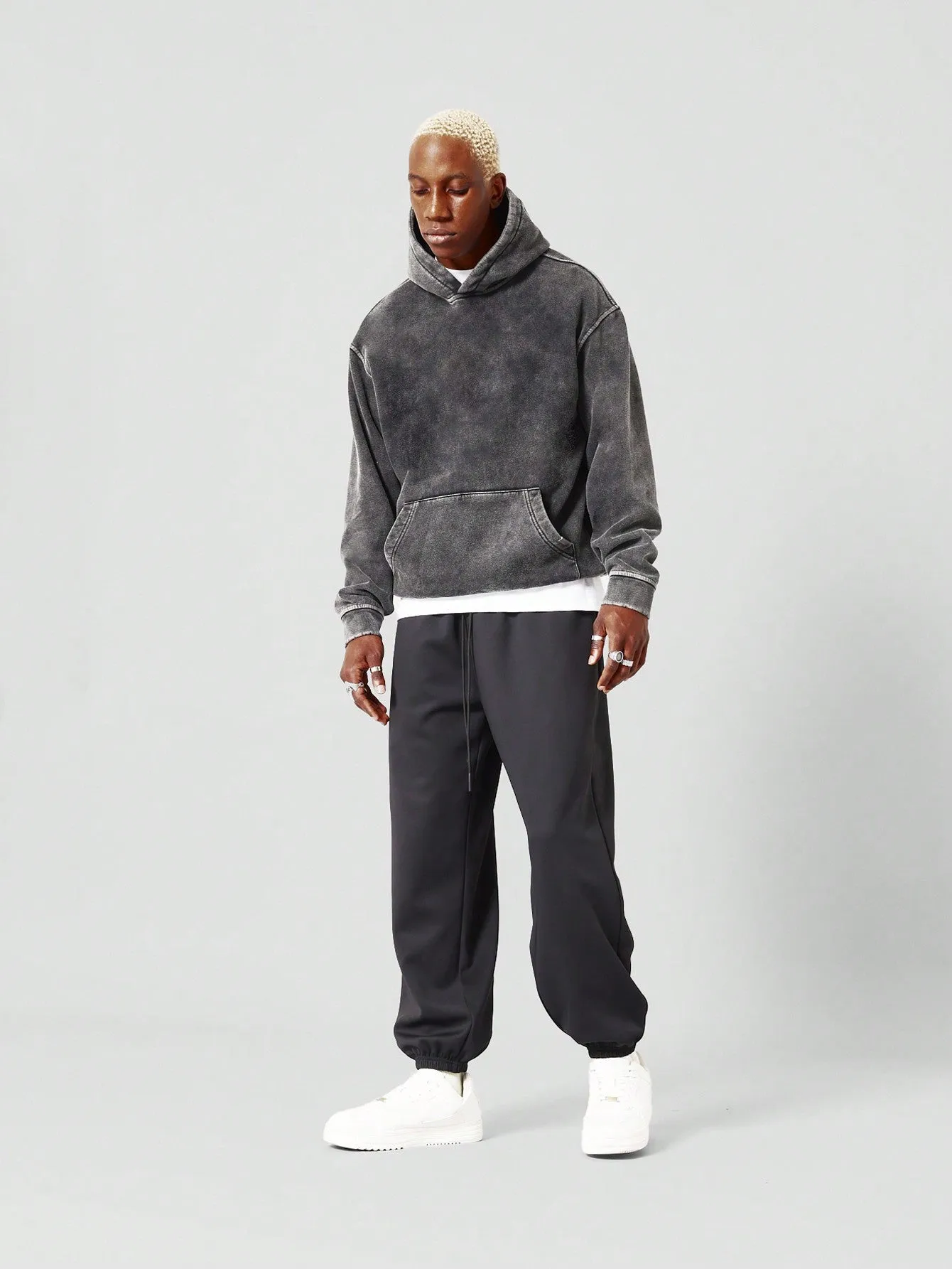 Overhead Washed Hoodie With Back Print