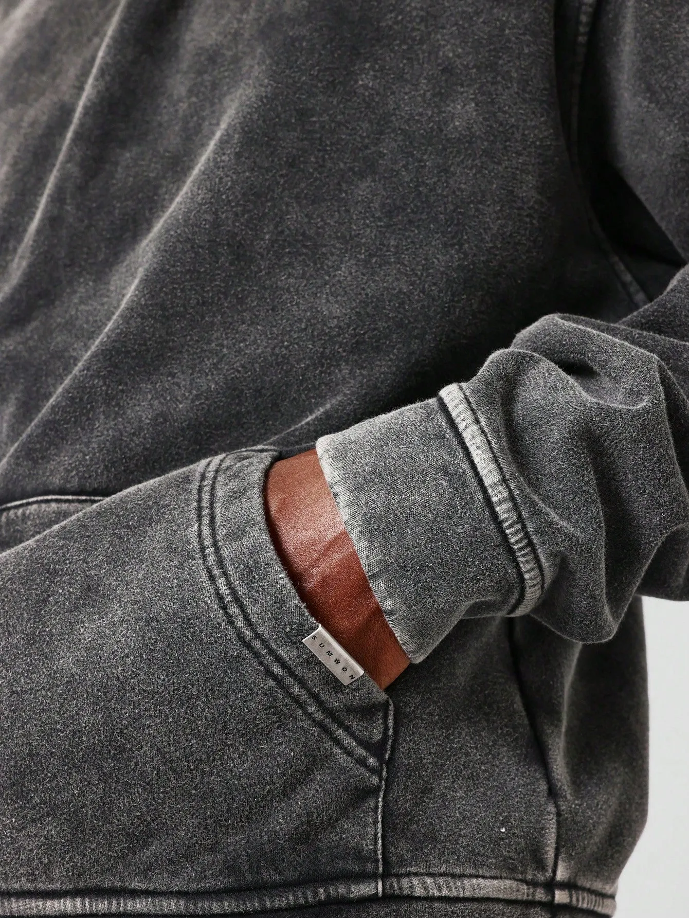 Overhead Washed Hoodie With Back Print