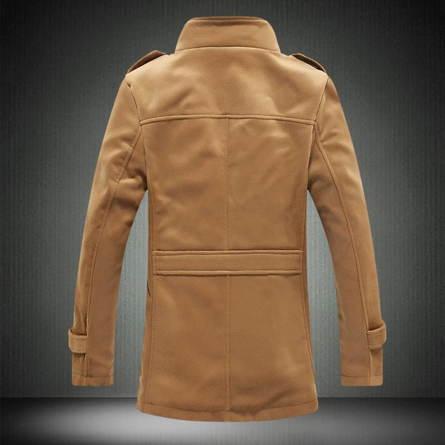 QWENTMTNTY Mens Winter Casual Fur Collar Suede Leather Jacket Wool Sherpa Jacket Regular Fit Thermal Western Coats Outerwear
