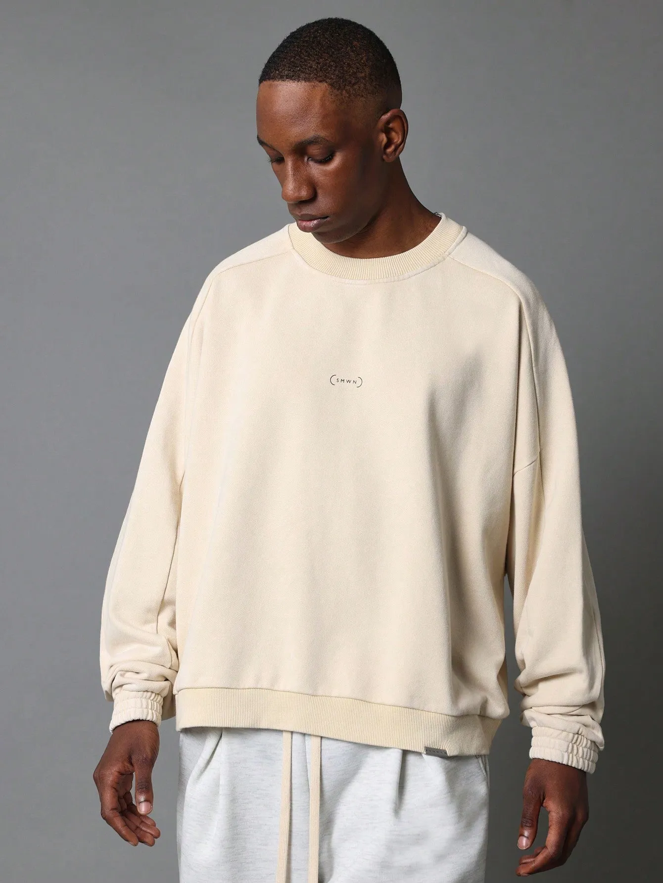 Regular Fit Washed Sweatshirt With Small Graphic Print