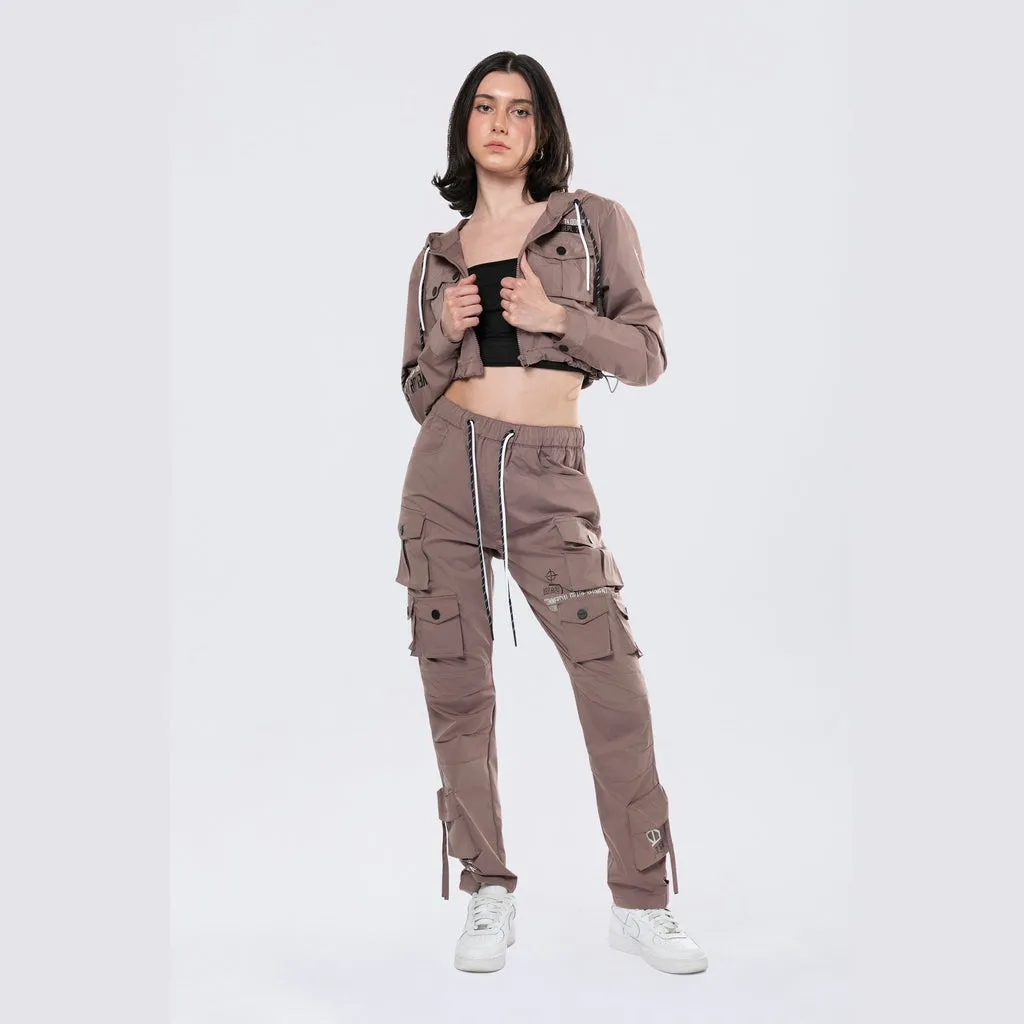 Relaxed Utility Slouched Pants - Smokey Mauve
