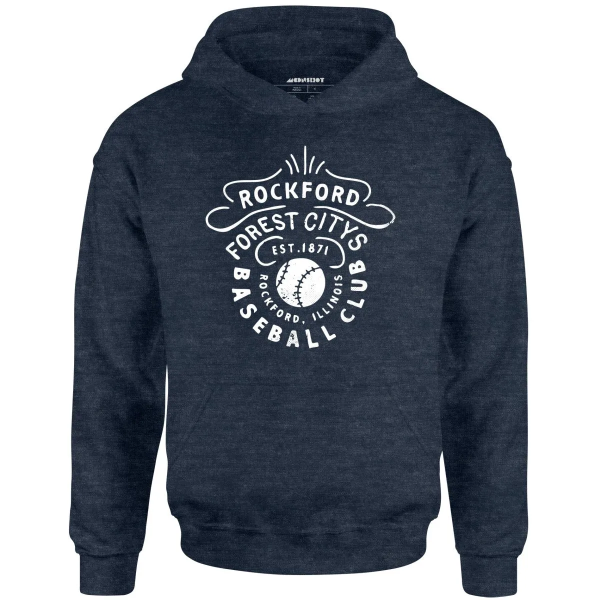 Rockford Forest Citys - Illinois - Vintage Defunct Baseball Teams - Unisex Hoodie