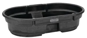 Rubbermaid FG424300BLA Stock Tank, 50 gal Capacity, Plastic, Black :EA: QUANTITY: 1