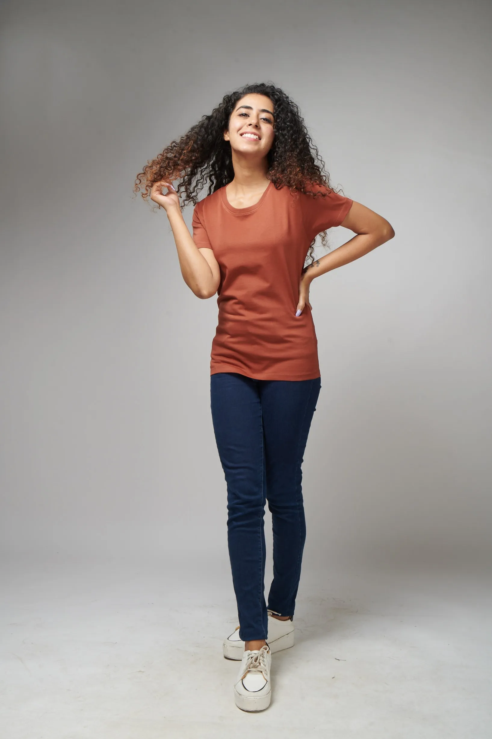 Rust Half Sleeve T-Shirt