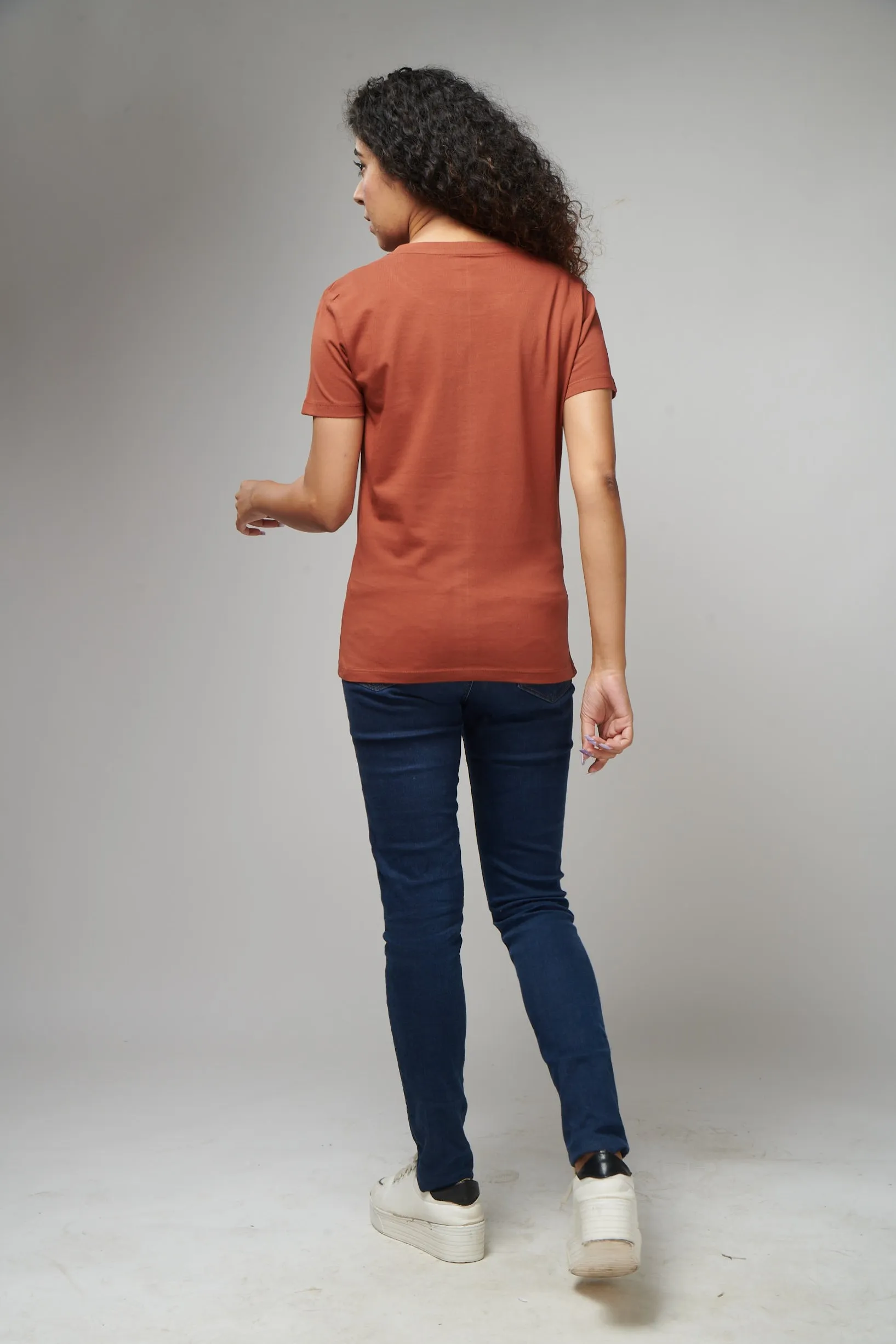 Rust Half Sleeve T-Shirt