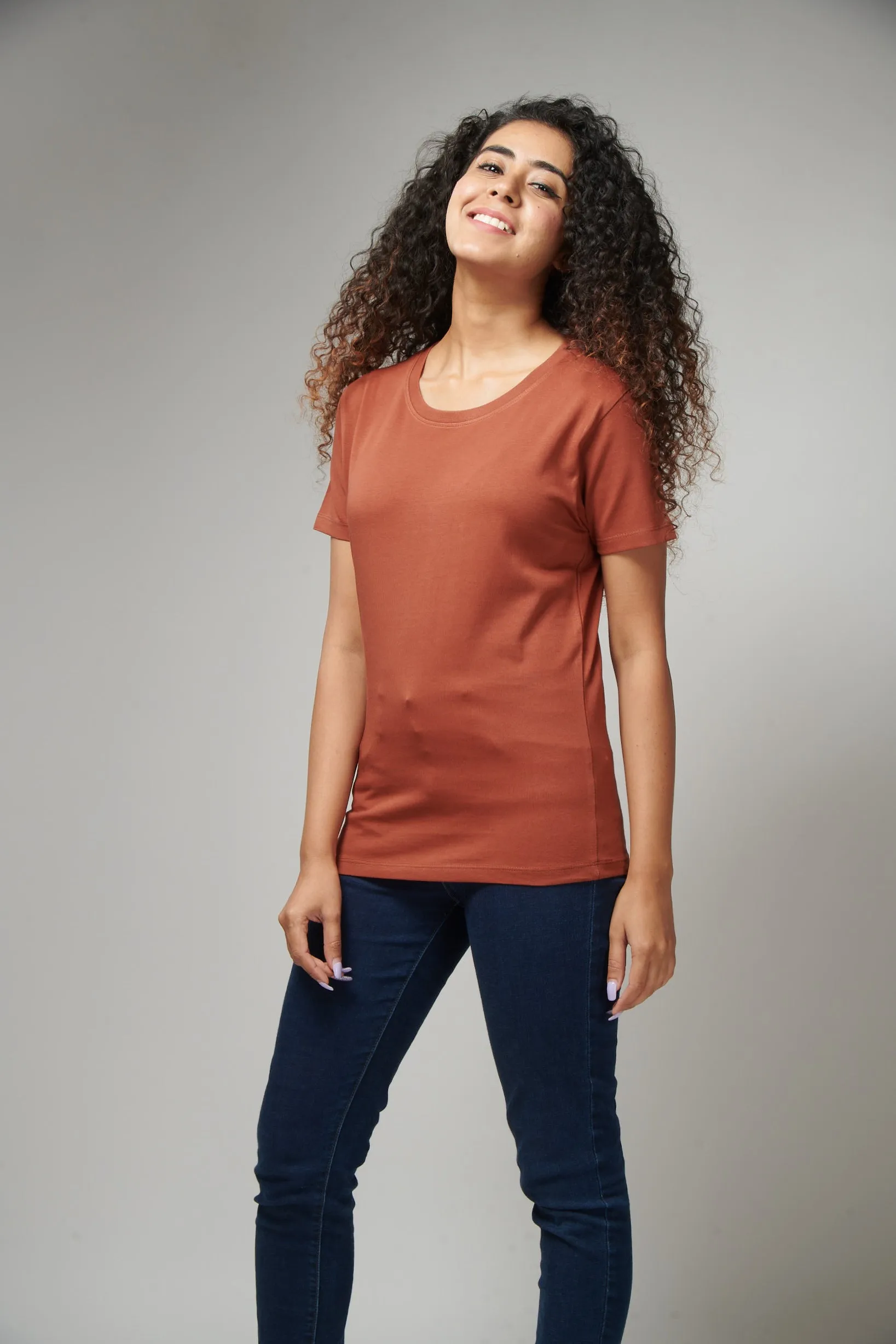 Rust Half Sleeve T-Shirt