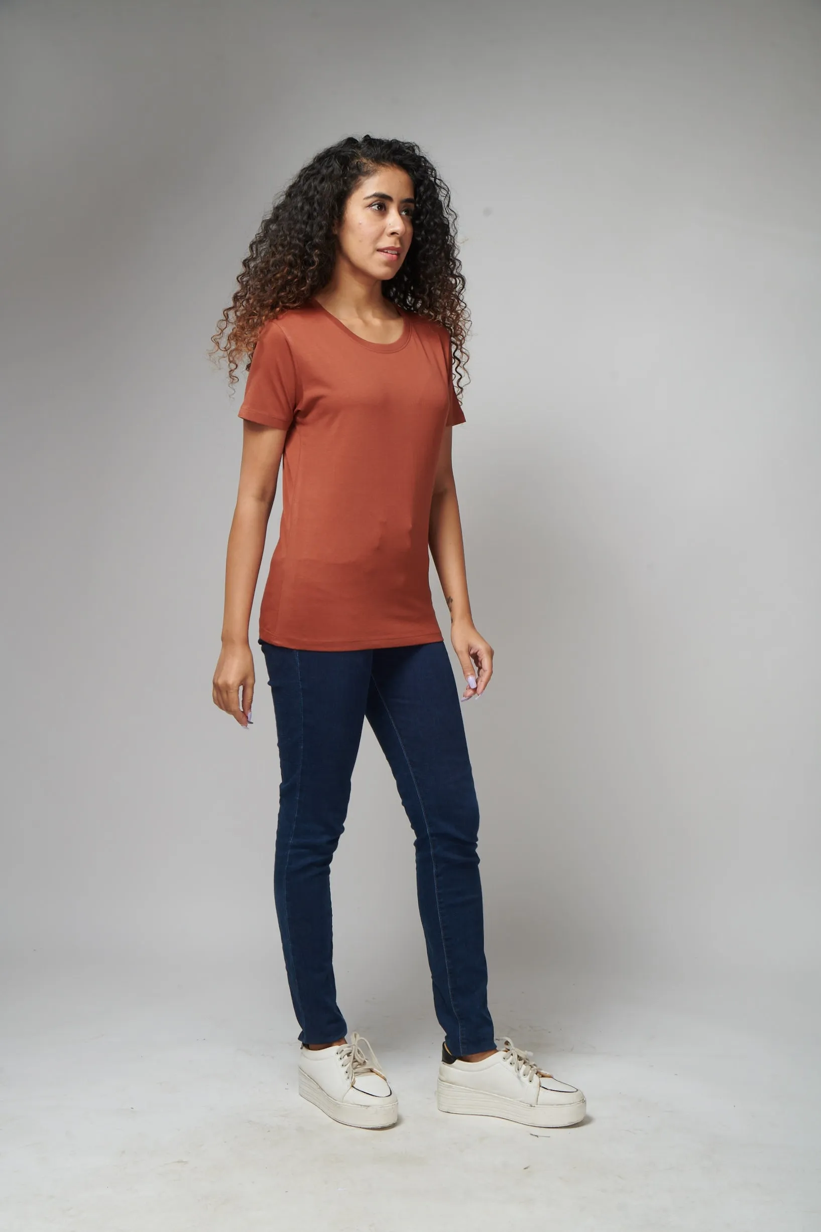 Rust Half Sleeve T-Shirt
