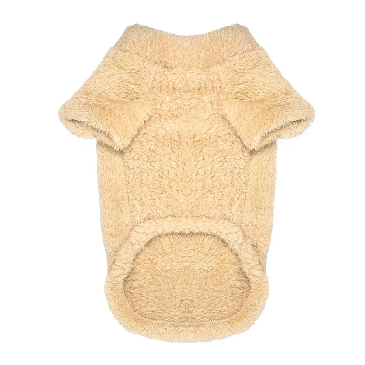 Soft Plush Pullover Dog Coat Cream